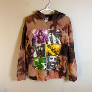 WWE Legends Acid Wash Tie Dye Hoodie Kids XL 14/16 The Rock John Cena 2013